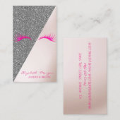 Carte De Visite Elégante Parties scintillant Moderne, Faux Lashes (Devant / Derrière)