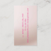 Carte De Visite Elégante Parties scintillant Moderne, Faux Lashes (Dos)