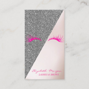 Carte De Visite Elégante Parties scintillant Moderne, Faux Lashes
