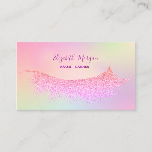 Carte De Visite Elégante Parties scintillant moderne Faux Lashes H (Devant)