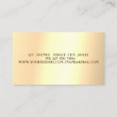 Carte De Visite Élégante Parties scintillant moderne moderne Faux  (Dos)