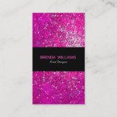 Carte De Visite Elégante Parties scintillant moderne rose Faux (Devant)