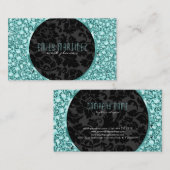 Carte De Visite Élégante Parties scintillant Motif de diamants de  (Devant / Derrière)