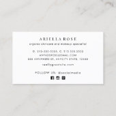 Carte De Visite Elégante Parties scintillant Noir et Rose Or Faux (Dos)