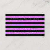 Carte De Visite Elégante Parties scintillant noire et rose modern (Dos)