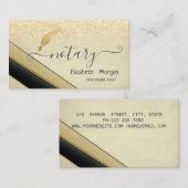 Carte De Visite Élégante Parties scintillant Notaire Stylish Or Fe (Devant / Derrière)