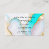 Carte De Visite Élégante Parties scintillant Opal Gold (Dos)