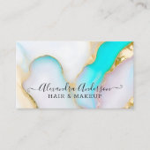 Carte De Visite Élégante Parties scintillant Opal Gold (Devant)