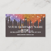 Carte De Visite Elégante Parties scintillant Or Driving Black Cart (Dos)