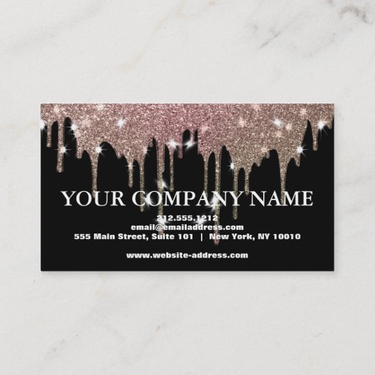 Carte De Visite Elégante Parties scintillant Or Driving Black Cart (Dos)