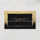 Carte De Visite Elégante Parties scintillant Or Luxury Bokeh Ombre (Dos)