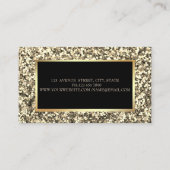 Carte De Visite Elégante Parties scintillant Or Moderne Design, Ca (Dos)