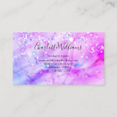 Carte De Visite Élégante Parties scintillant Pastel Marbled Alcoho (Dos)