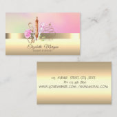 Carte De Visite Élégante Parties scintillant professionnelle Cupca (Devant / Derrière)