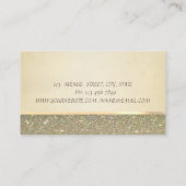 Carte De Visite Elégante Parties scintillant professionnelle de lu (Dos)