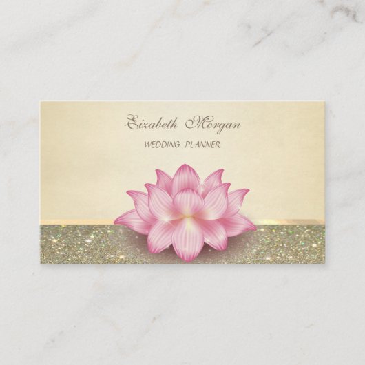 Carte De Visite Elégante Parties scintillant professionnelle de lu (Devant)