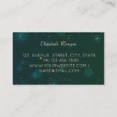 Carte De Visite Élégante Parties scintillant professionnelle Gold  (Dos)