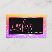 Carte De Visite Elégante Parties scintillant Rainbow Ombre Sparkli (Devant)