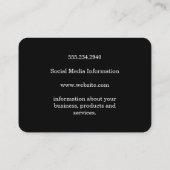 Carte De Visite Élégante Parties scintillant rose (Dos)