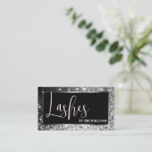 Carte De Visite Elégante Parties scintillant Rose de luxe rose arg (Debout devant)