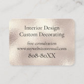 Carte De Visite Elégante Parties scintillant rose et diamants sur  (Dos)