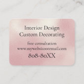 Carte De Visite Élégante Parties scintillant rose et diamants sur (Dos)