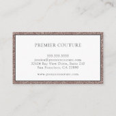 Carte De Visite Élégante Parties scintillant Rose Gold (Dos)