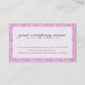 Carte De Visite Elégante Parties scintillant rose Pastel & Éperkle (Dos)