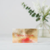 Carte De Visite Elégante parties scintillant rouge brun (Debout devant)