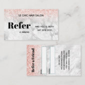 Carte De Visite Elégante Parties scintillant Salon de Marbre Spa R (Devant / Derrière)