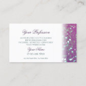 Carte De Visite Elégante Parties scintillant Turquoise rose blanch (Dos)