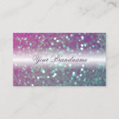 Carte De Visite Elégante Parties scintillant Turquoise rose blanch (Devant)