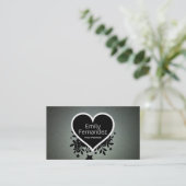 Carte De Visite Elégante Parties scintillant verte gris (Debout devant)