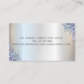 Carte De Visite Élégante Parties scintillant violet Déchets Profes (Dos)