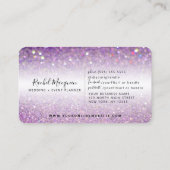Carte De Visite Élégante Parties scintillant violette Lilac Sparkl (Dos)