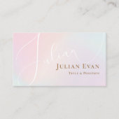 Carte De Visite Élégante Pastel Whimsical Rose Feminine (Devant)