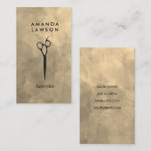 Carte De Visite Elégante Peigne de mouton gris Aquarelle (Devant / Derrière)