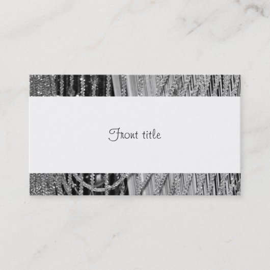 Carte De Visite Élégante perles de verre suspendues (Devant)