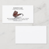 Carte De Visite Élégante photo de tuyau blanc propre (Devant / Derrière)