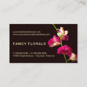 Carte De Visite Élégante photo d'orchidée rose (Dos)