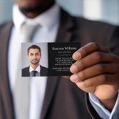 Carte De Visite Élégante photo et logo noir