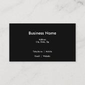 Carte De Visite Élégante photo florale de rose blanche (Dos)