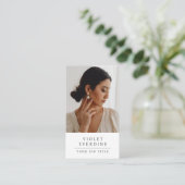 Carte De Visite Élégante photo professionnelle (Debout devant)