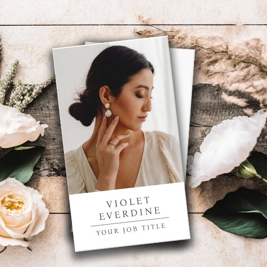 Carte De Visite Élégante photo professionnelle