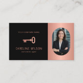 Carte De Visite Elégante photo professionnelle de l'immobilier (Devant)