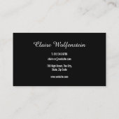 Carte De Visite Élégante photo professionnelle moderne (Dos)