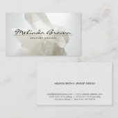 Carte De Visite Elégante pierre cristalline quartz blanc (Devant / Derrière)