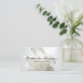 Carte De Visite Elégante pierre cristalline quartz blanc (Debout devant)