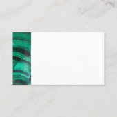 Carte De Visite Elégante Pierre de cristal de malachite verte tend (Dos)