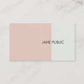 Carte De Visite Élégante Plain Moderne Professionnel Beige Chic (Devant)